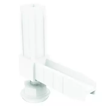 Коннектор для штанги 2 Лофт с регулируемой опорой алюминий цвет белый