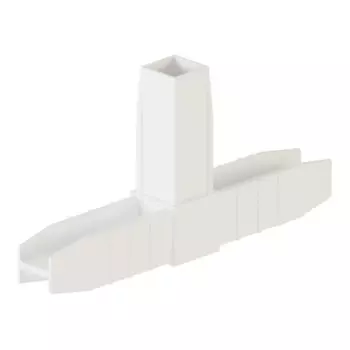 Коннектор для штанги 3 Лофт 2D пластик цвет белый