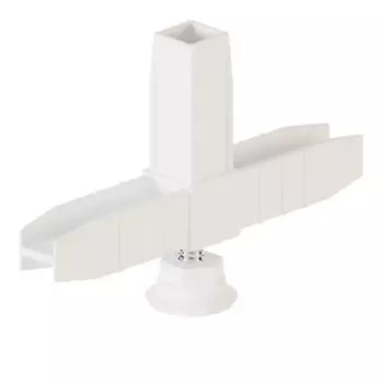 Коннектор для штанги 3 Лофт 2D с регулируемой опорой алюминий цвет белый