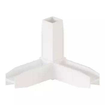 Коннектор для штанги 3 Лофт пластик цвет белый