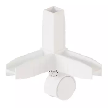 Коннектор для штанги 3 Лофт с колесной опорой алюминий цвет белый