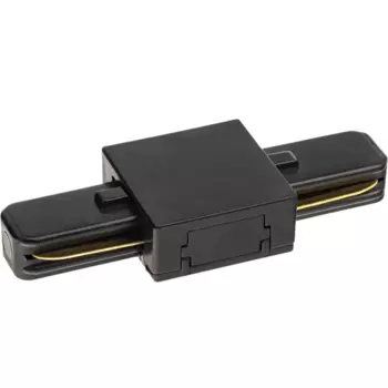 Коннектор для соединения трековых шинопроводов прямой I-образный жесткий Ritter Artline 94x36мм пластик/медь цвет чёрный