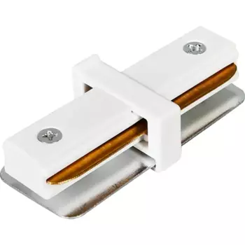 Коннектор Jazzway PTR CI-WH I-образный для соединения трековых шинопроводов встраиваемых цвет белый