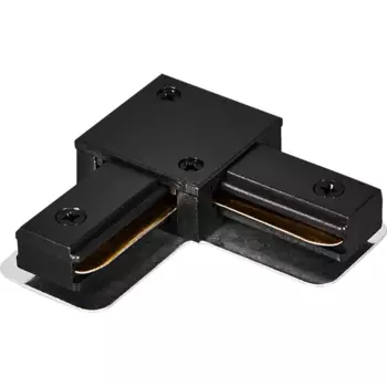 Коннектор Jazzway PTR CL-BL L-образный для соединения трековых шинопроводов встраиваемых цвет черный