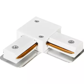 Коннектор Jazzway PTR CL-WH L-образный для соединения трековых шинопроводов встраиваемых цвет белый