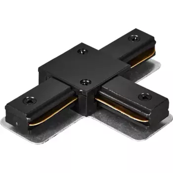Коннектор Jazzway PTR CT-BL T-образный для соединения трековых шинопроводов накладных цвет черный