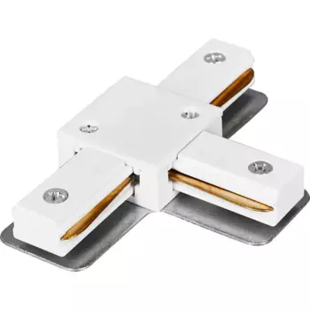 Коннектор Jazzway PTR CT-WH T-образный для соединения трековых шинопроводов встраиваемых цвет белый