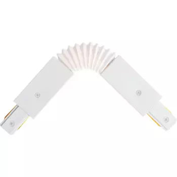 Коннектор Ritter 59751 7 прямой гибкий для соединения трековых шинопроводов встраиваемых цвет белый