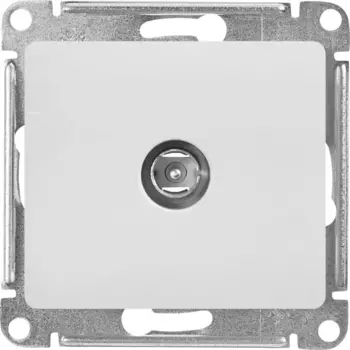 Коннектор ТВ встраиваемый Systeme Electric Glossa цвет белый