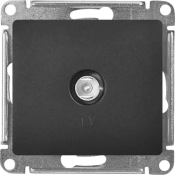 Коннектор ТВ встраиваемый Systeme Electric Glossa цвет антрацит