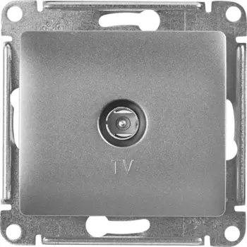 Коннектор ТВ встраиваемый Systeme Electric Glossa цвет алюминий