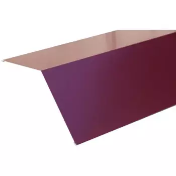 Конёк плоский 193x193 мм 2 м 0.4 мм RAL 3005 красный