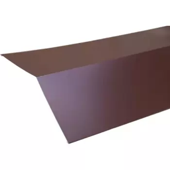 Конёк плоский 193x193 мм 2 м 0.4 мм RAL 8017 коричневый