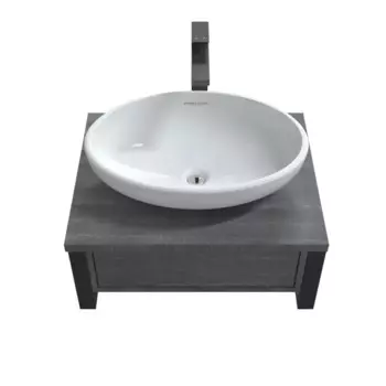 Консоль под раковину 1Marka Urban 60П 1В.Я с ящиком 60x23 см цвет секвойя графит