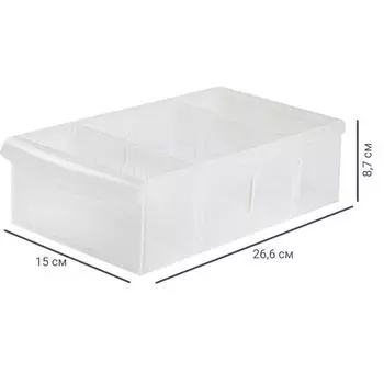 Контейнер Rolly 15x8.7x26.6 см 2.65 л пластик цвет прозрачный