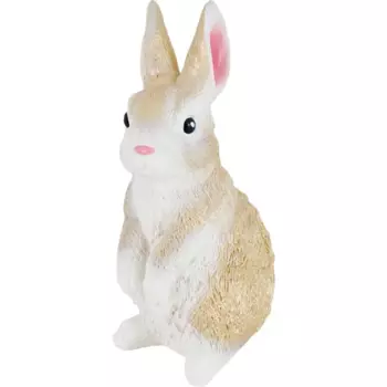 Копилка Зайчик бело-золотая гипс