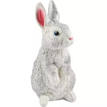 Копилка Зайчик серебряная гипс