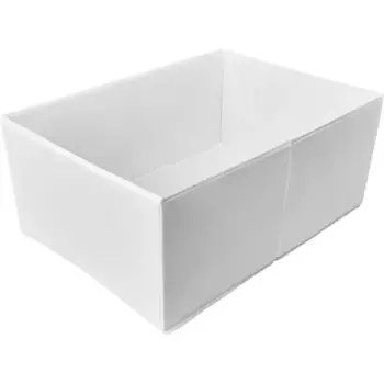 Короб для хранения без крышки 55x25x39 см полиэстер цвет белый