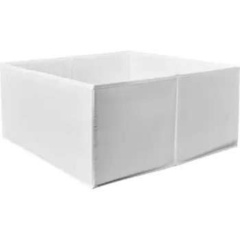 Короб для хранения без крышки 55x25x52 см полиэстер цвет белый