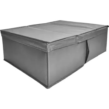 Короб для хранения с крышкой 55x18x39 см полиэстер цвет серый