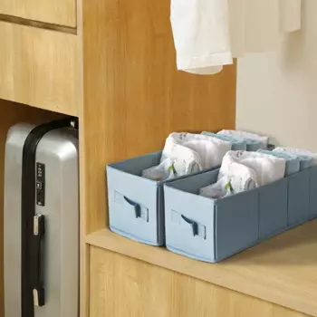 Короб-органайзер 15x31x15 см полиэстер цвет голубой