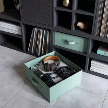 Короб-органайзер 15x31x31 см полиэстер цвет голубой