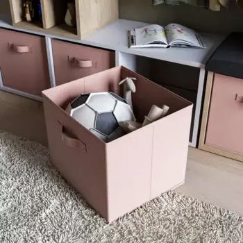 Короб-органайзер Кисс 31x31x31 см полиэстер цвет розовый