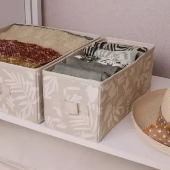 Короб-органайзер Растения S 14x31x14 см полиэстер разноцветный