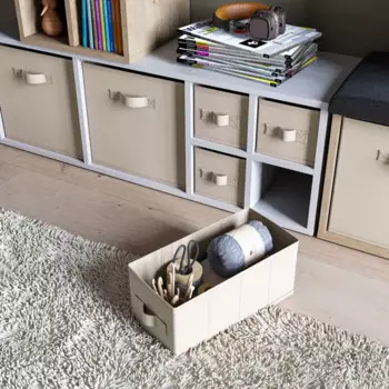 Короб-органайзер Тренч 15x31x15 см полиэстер цвет платиновый