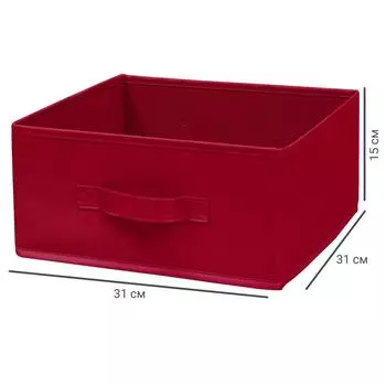 Короб Spaceo Carmen 15х31х31 см 14.4 л полиэстер цвет красный