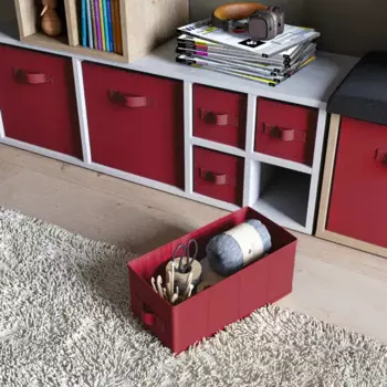 Короб Spaceo KUB 15x15x31 см 6.9 л полипропилен цвет тёмно-красный