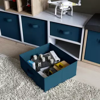 Короб Spaceo KUB 31x31x15 см 14.4 л полипропилен цвет синий