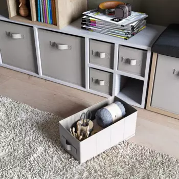 Короб Spaceo KUB Granit 15x31x15 см 6.9 л спанбонд цвет графитовый