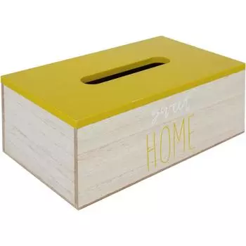 Коробка для хранения 230x130 мм, дерево, цвет бежевый/чёрный