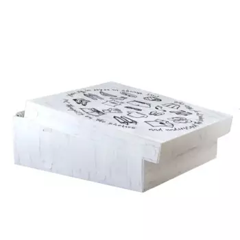 Коробка для хранения Графио 04 30.5x30.5x10 см полипропилен бело-черный