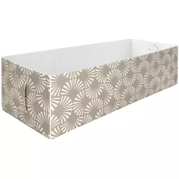 Коробка для хранения Ливистона 01 30x10.5x8 см полипропилен коричнево-белый