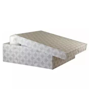 Коробка для хранения Ливистона 04 30.5x30.5x10 см полипропилен коричнево-белый