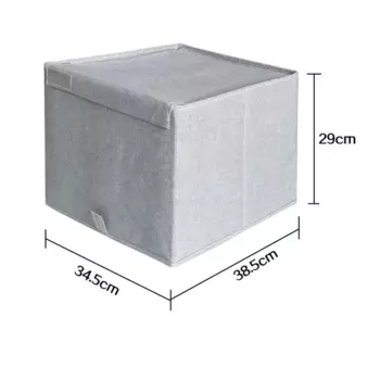 Коробка для хранения с крышкой Konsensa 34.5x38.5x29 см полиэстер цвет серый