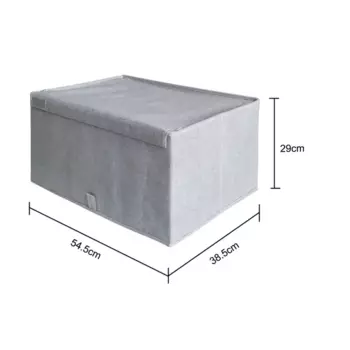 Коробка для хранения с крышкой Konsensa 54.5x38.5x29 см полиэстер цвет серый