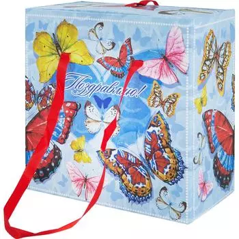 Коробка подарочная 76868, картон, 18х18х9.5 см