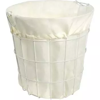 Корзина для белья с чехлом 400x400x400 мм цвет белый