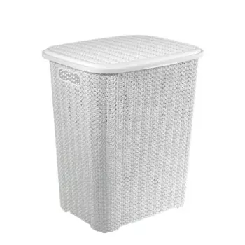 Корзина для белья Виолет Вязь цвет белый