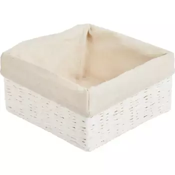 Корзина для хранения 20x10x20 см бумага цвет белый