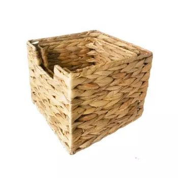 Корзина для хранения 22x18x22 см гиацинт цвет бежевый 2 шт