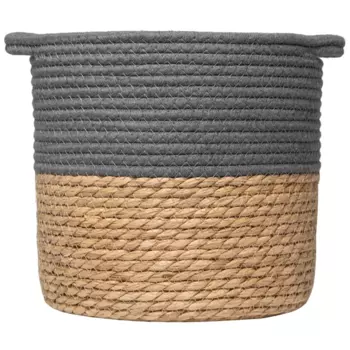 Корзина для хранения 25x25x25 см хлопок серый