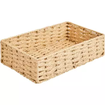 Корзина для хранения 30x8x18 см бумага цвет бежевый