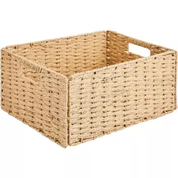 Корзина для хранения 38x18x28 см бумага цвет бежевый