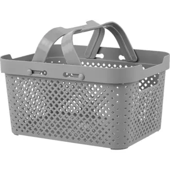 Корзина для хранения Plast Team Mien 26x13.7x19.2 см полипропилен цвет серый