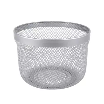 Корзина для хранения Уют мелкая сетка металл хром 12 л