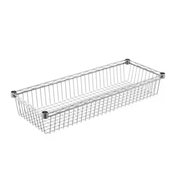 Корзина для стеллажа Spaceo 90x35x0.4 см цвет хром